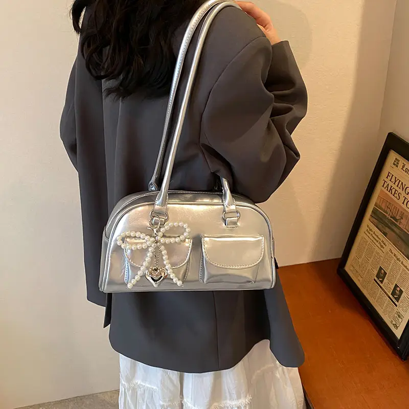 White Cross-Border Armpit Bag for Women