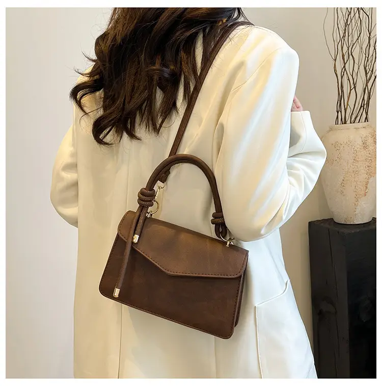 Vintage Frosted Women's Shoulder Crossbody Bag Brown 2025 — feature 25