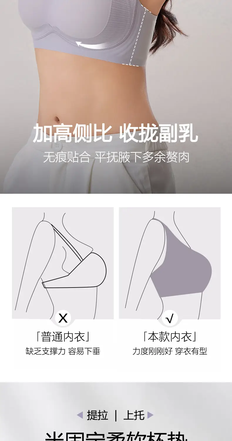 Traceless 3D Cloud Bra Women Small Chest Gather — feature 5