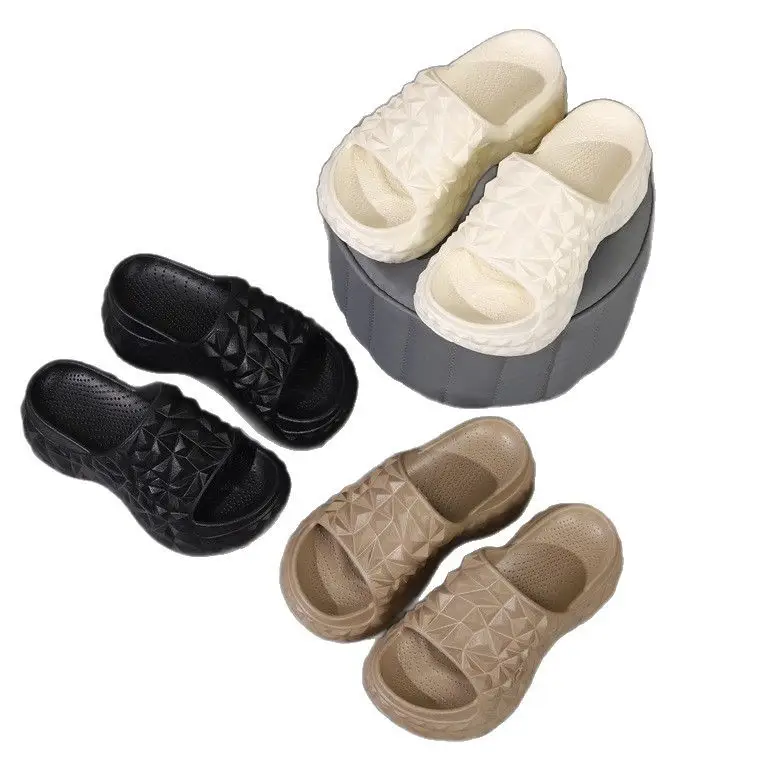 2025 Height Increased Thick Bottom Women's Summer Outdoor Wear New Non-slip Slippers Platform Bottom Lazy Outdoor One-word Sandals for Women - Image 8