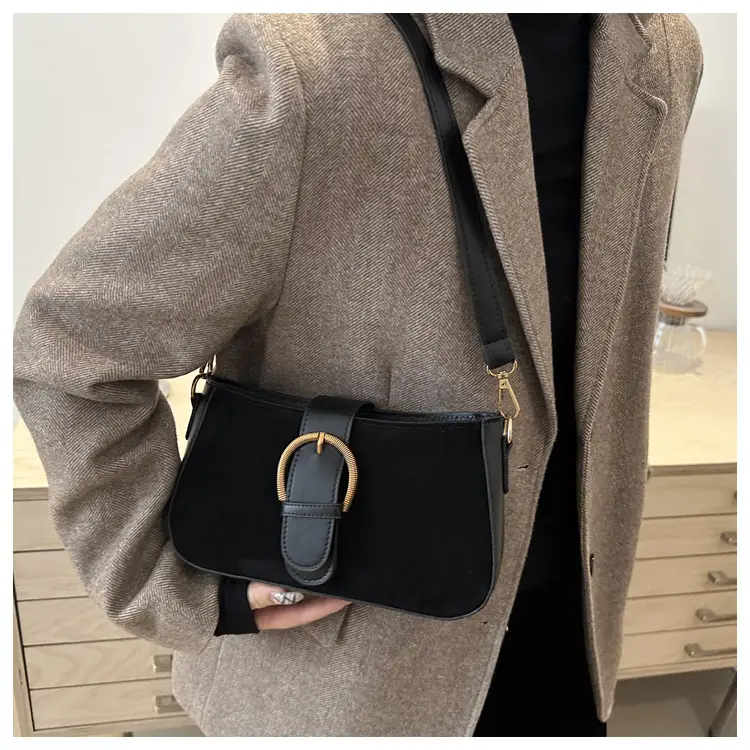 Women's Tan Shoulder Crossbody Bag with Long Strap — feature 16