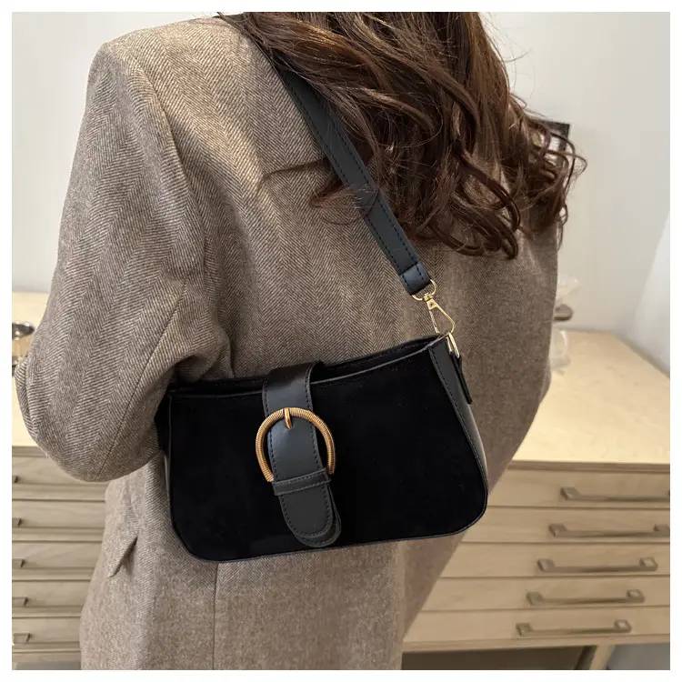 Women's Tan Shoulder Crossbody Bag with Long Strap — feature 17