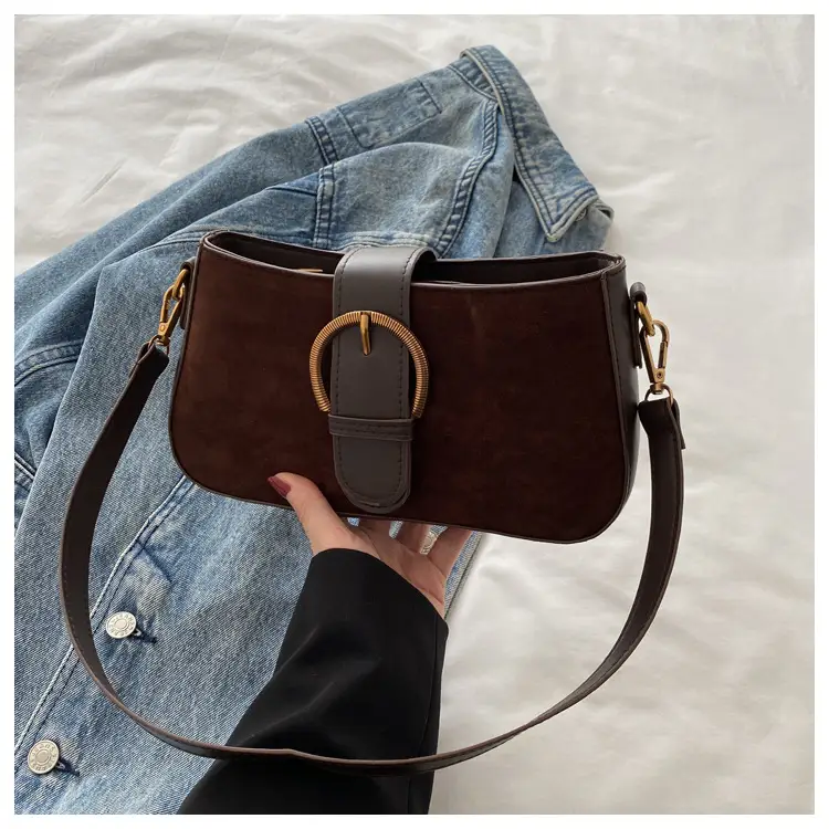 Women's Tan Shoulder Crossbody Bag with Long Strap — feature 22