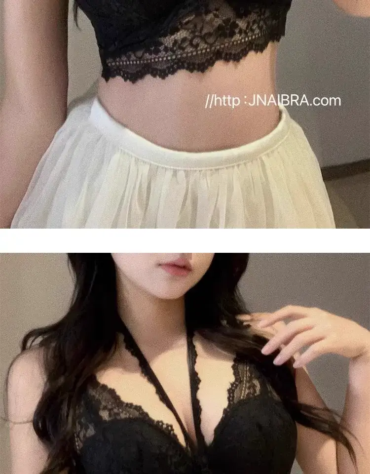 Lace Hanging Neck Sling Women's Inner Bra — feature 19