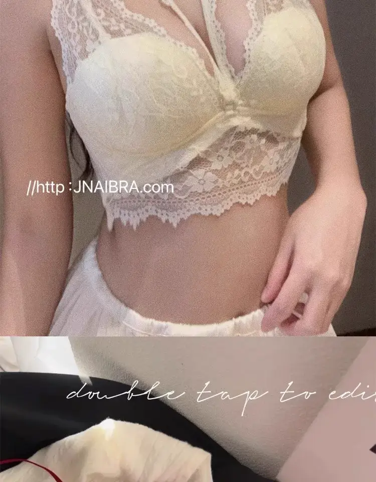 Lace Hanging Neck Sling Women's Inner Bra — feature 23