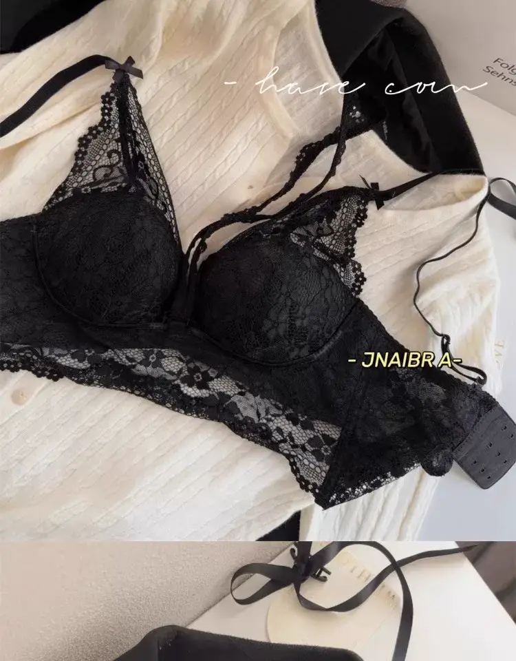 Lace Hanging Neck Sling Women's Inner Bra — feature 6