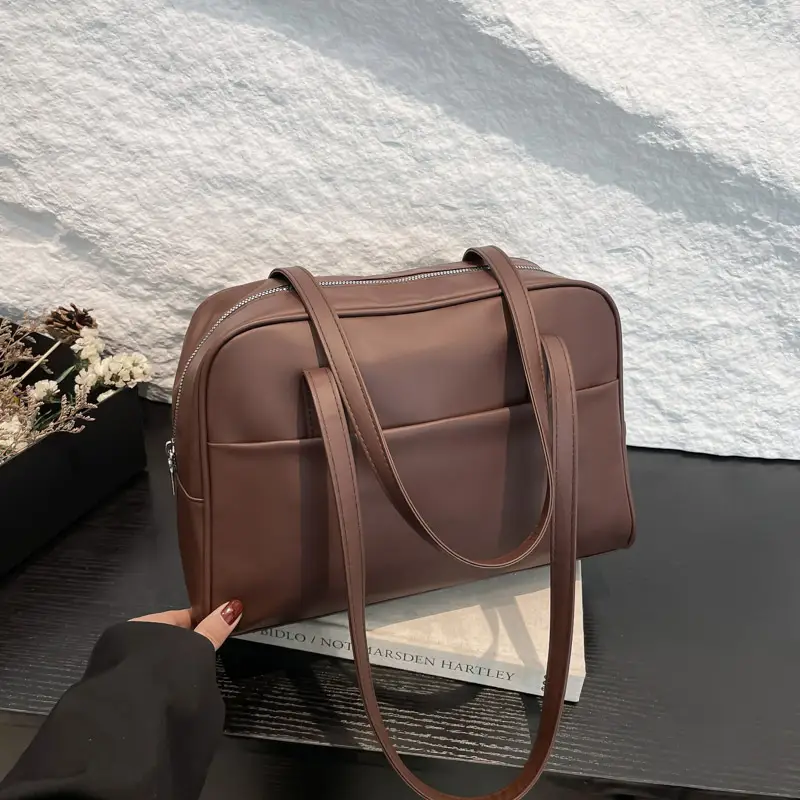 Black Korean Style Large Capacity Shoulder Bag Women Spring 2025 - Image 7