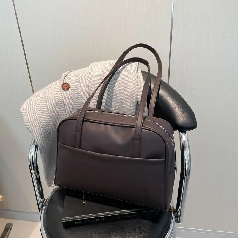 Black Korean Style Large Capacity Shoulder Bag Women Spring 2025 - Image 8