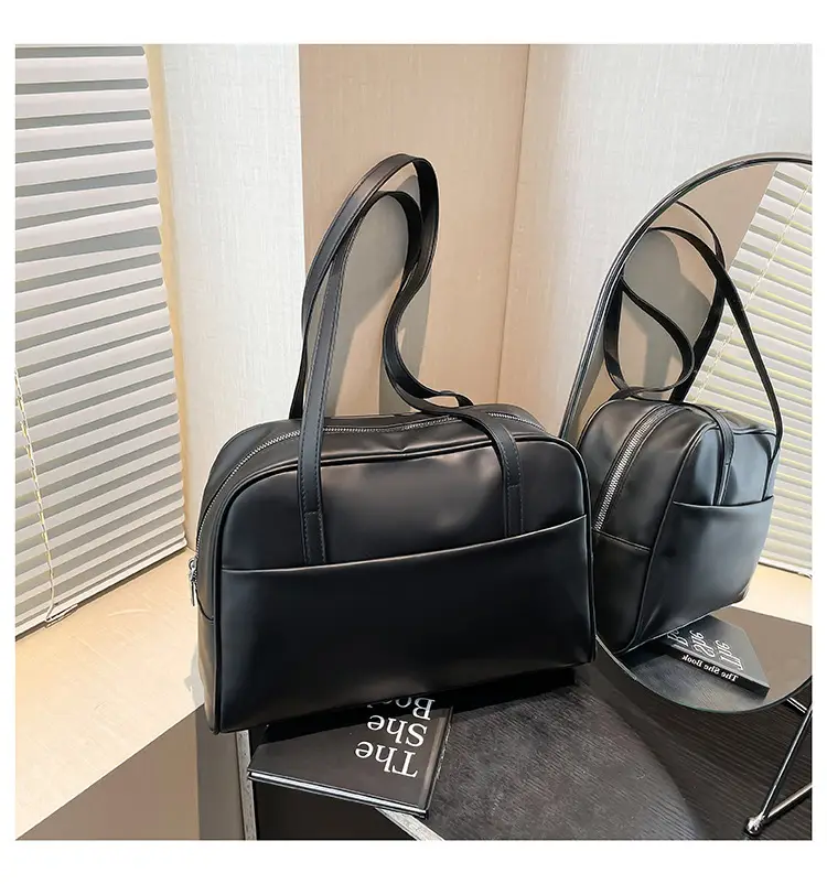 Black Korean Style Large Capacity Shoulder Bag Women Spring 2025 — feature 21