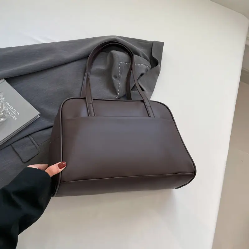 Black Korean Style Large Capacity Shoulder Bag Women Spring 2025 - Image 3