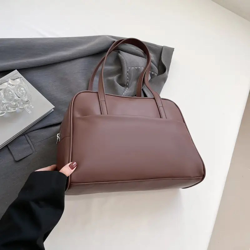 Black Korean Style Large Capacity Shoulder Bag Women Spring 2025 - Image 4