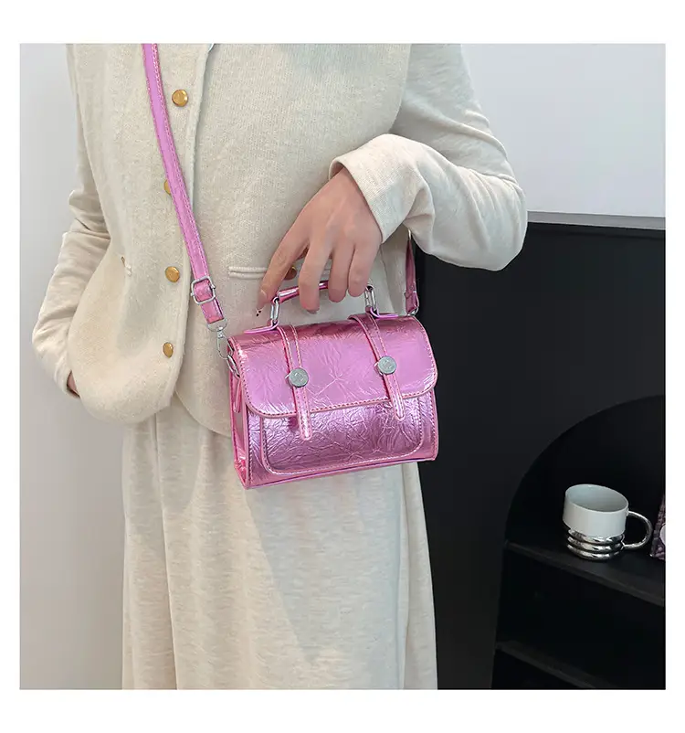 2025 Spring New Korean Handbag Colorful Small Square Bag — feature 13