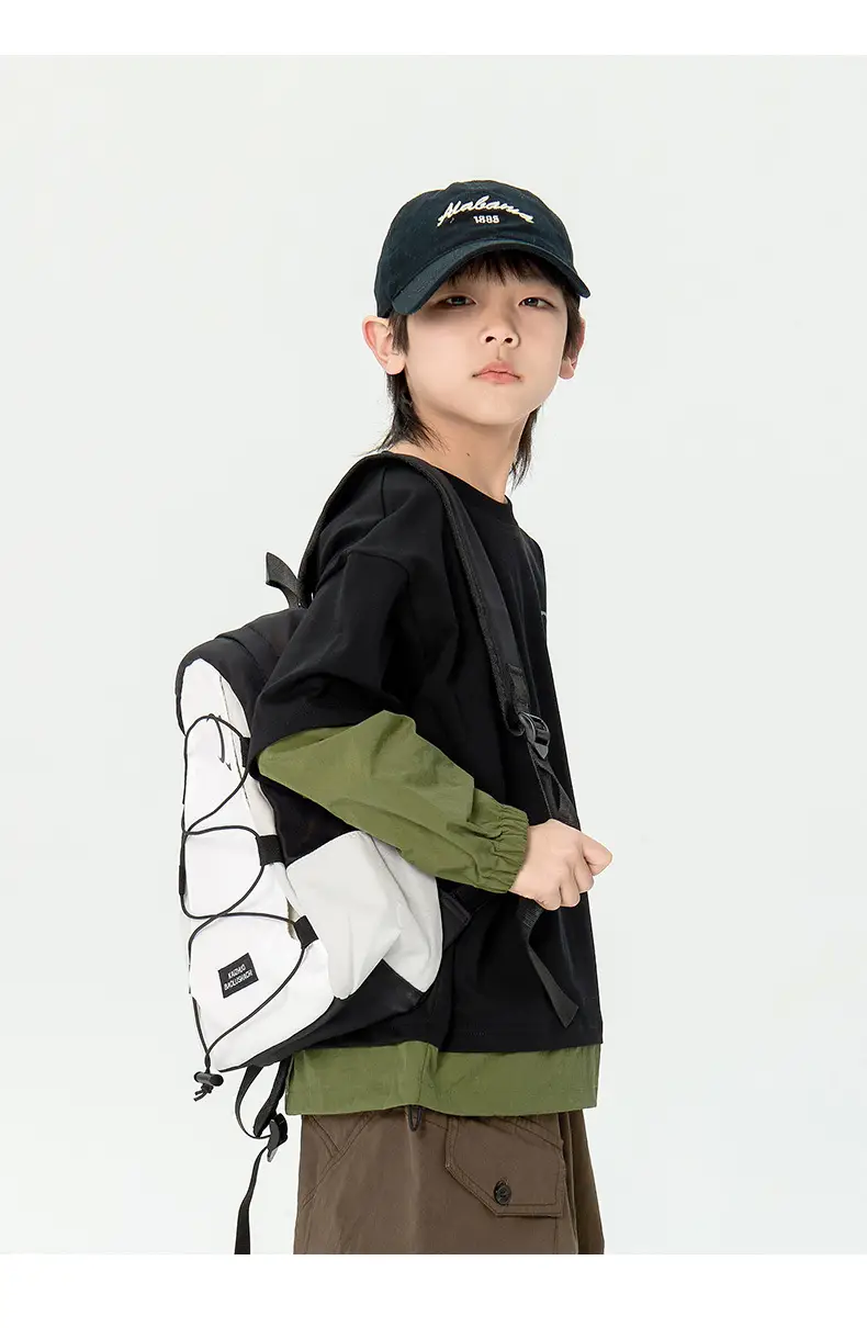 Boys Long Sleeve Korean Style T-Shirt Black Green — feature 15