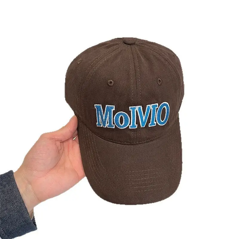 Women's Korean Style Letter Baseball Cap Brown - Image 7