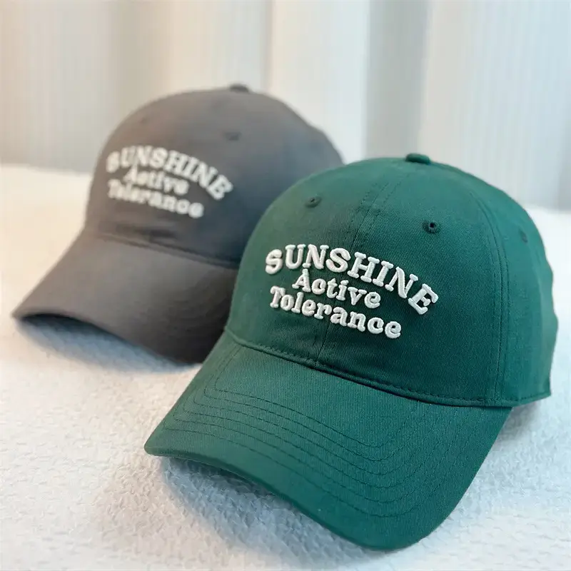 Men's 2024 Sunshine Letter Cap Beige Big Brim - Image 10