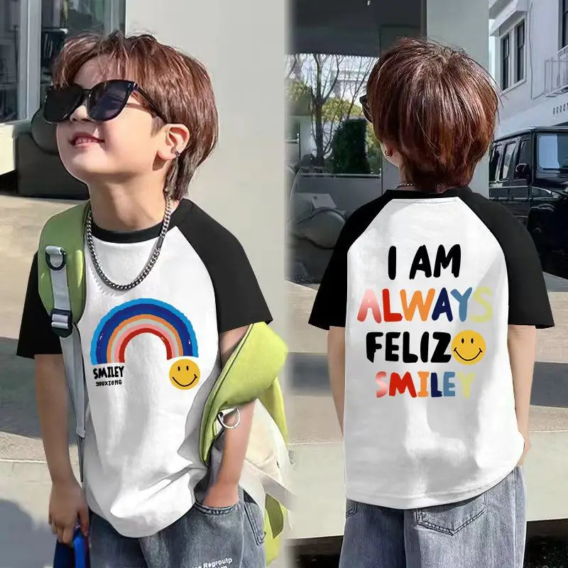 Boys Cotton Hip Hop T-Shirt Medium Large Summer - Image 6