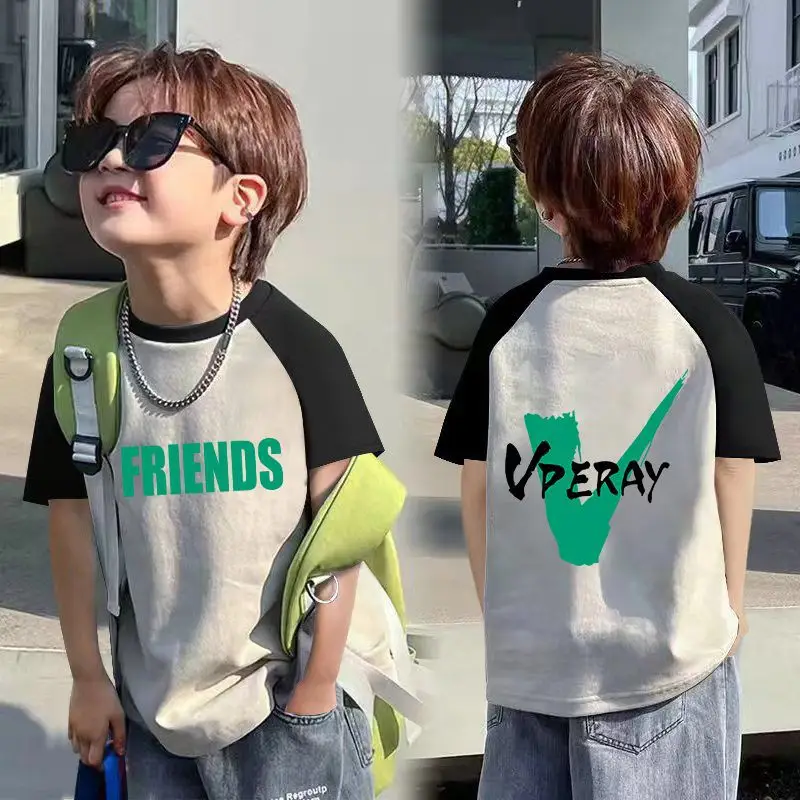 Boys Cotton Hip Hop T-Shirt Medium Large Summer - Image 17