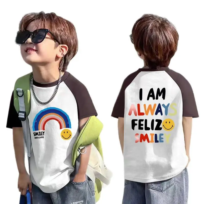 Boys Cotton Hip Hop T-Shirt Medium Large Summer - Image 21