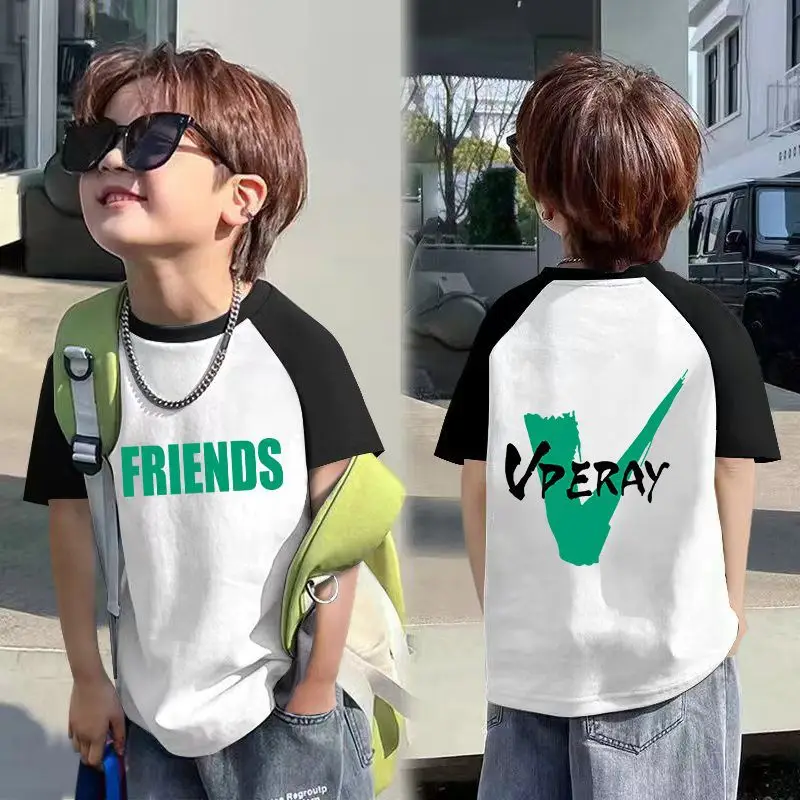 Boys Cotton Hip Hop T-Shirt Medium Large Summer - Image 16