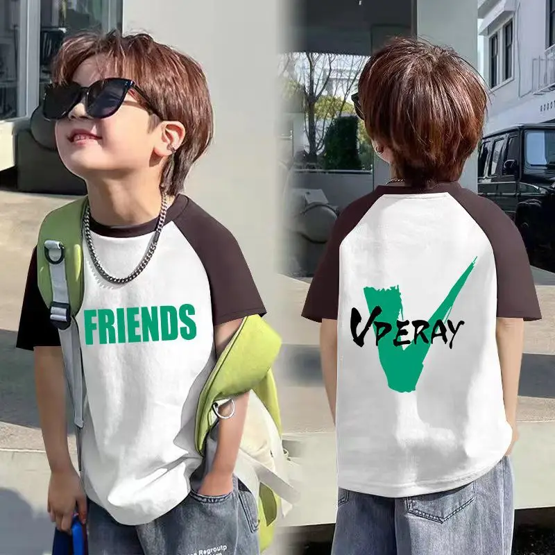 Boys Cotton Hip Hop T-Shirt Medium Large Summer - Image 19