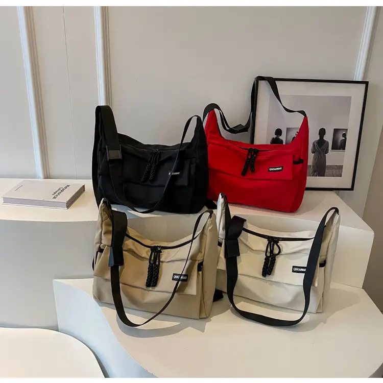 Red Crossbody Bag for Girls Student Large Capacity — feature 1