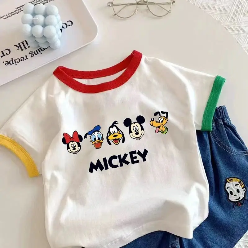 2025 Kids Cotton Cartoon T-Shirt White Red Blue — feature 8