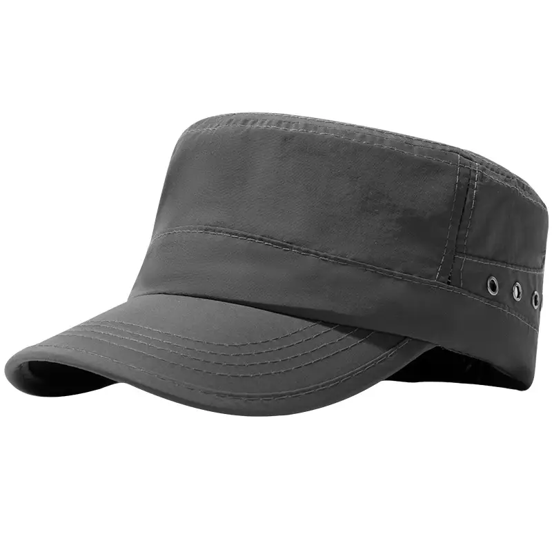 Men's Green Flat Top Sunshade Hat - Image 10