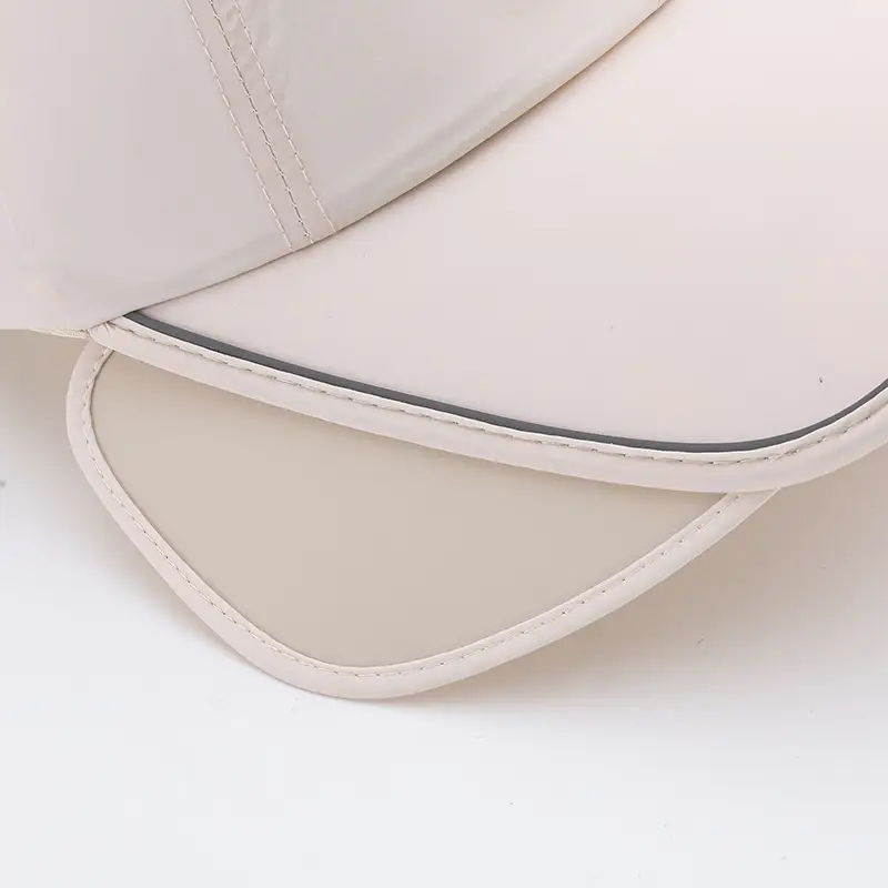 Men White Baseball Cap with Wide Brim & Embroidered Design — feature 4