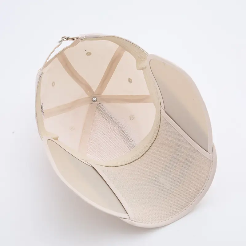 Men White Baseball Cap with Wide Brim & Embroidered Design — feature 5