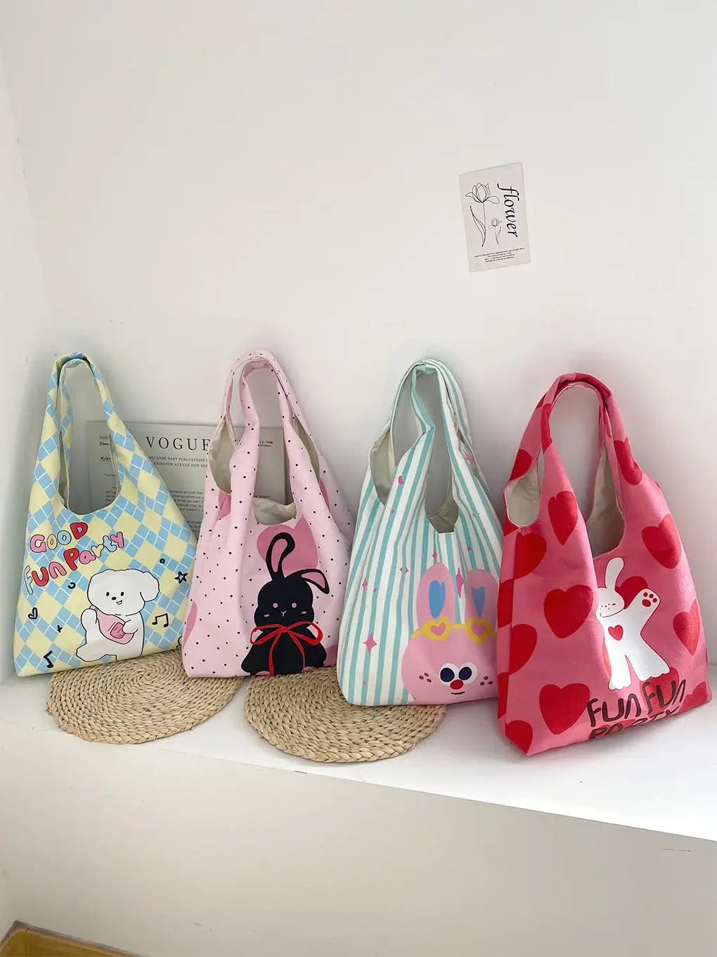 Cute Cartoon Shoulder Bags for College Students