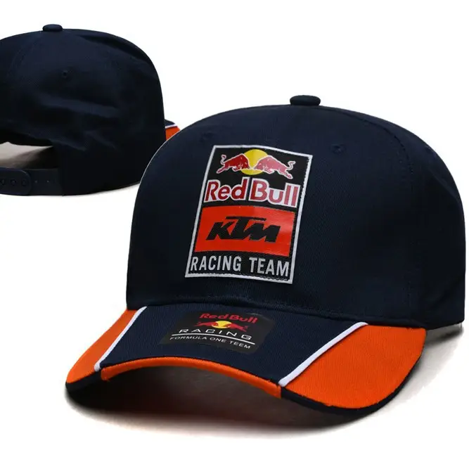 New Cross-Border Racing Cap Red Bull Car F1 Baseball Cap Hip-Hop Skateboard Cap Rock Hip-Hop Back Mesh Peaked Cap