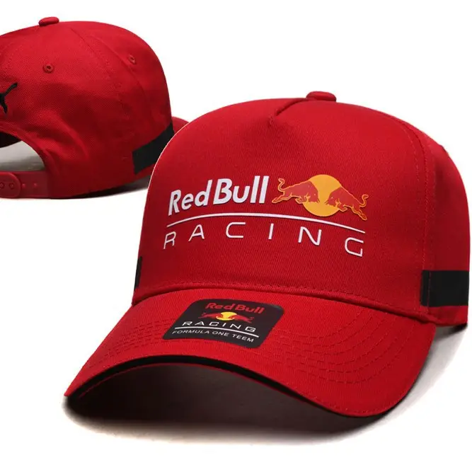 New Cross-Border Racing Cap Red Bull Car F1 Baseball Cap Hip-Hop Skateboard Cap Rock Hip-Hop Back Mesh Peaked Cap