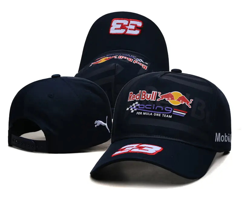 New Cross-Border Racing Cap Red Bull Car F1 Baseball Cap Hip-Hop Skateboard Cap Rock Hip-Hop Back Mesh Peaked Cap