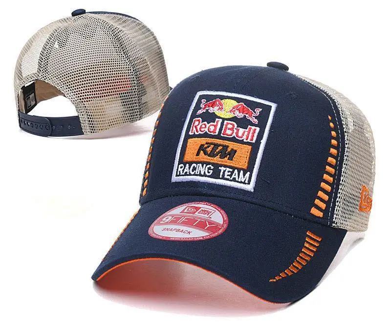 New Cross-Border Racing Cap Red Bull Car F1 Baseball Cap Hip-Hop Skateboard Cap Rock Hip-Hop Back Mesh Peaked Cap