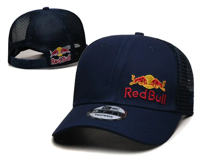 New Cross-Border Racing Cap Red Bull Car F1 Baseball Cap Hip-Hop Skateboard Cap Rock Hip-Hop Back Mesh Peaked Cap