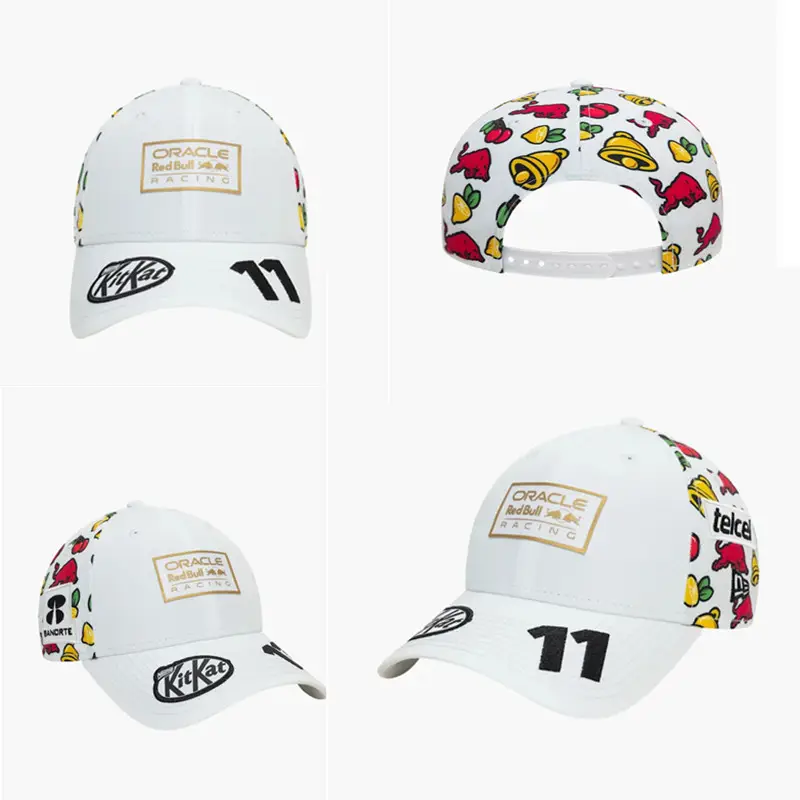 New Cross-Border Racing Cap Red Bull Car F1 Baseball Cap Hip-Hop Skateboard Cap Rock Hip-Hop Back Mesh Peaked Cap