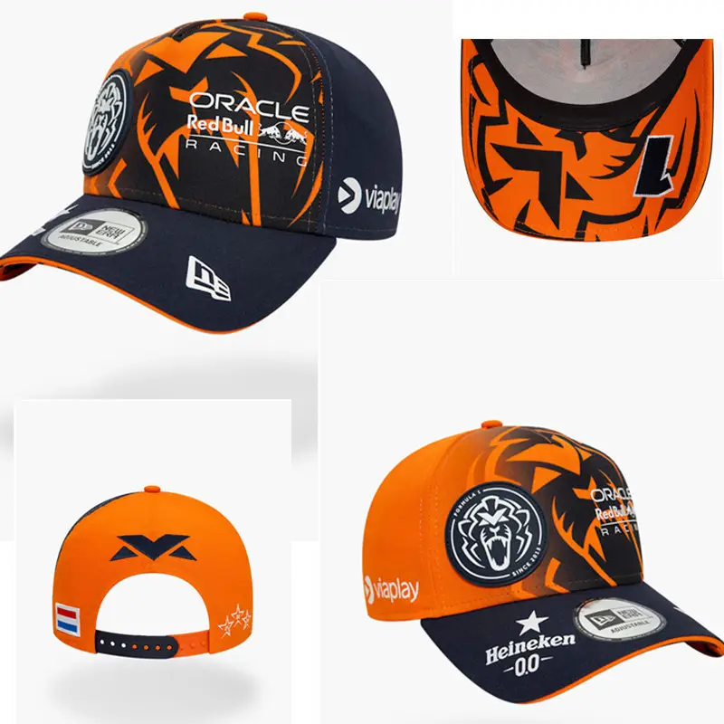 New Cross-Border Racing Cap Red Bull Car F1 Baseball Cap Hip-Hop Skateboard Cap Rock Hip-Hop Back Mesh Peaked Cap