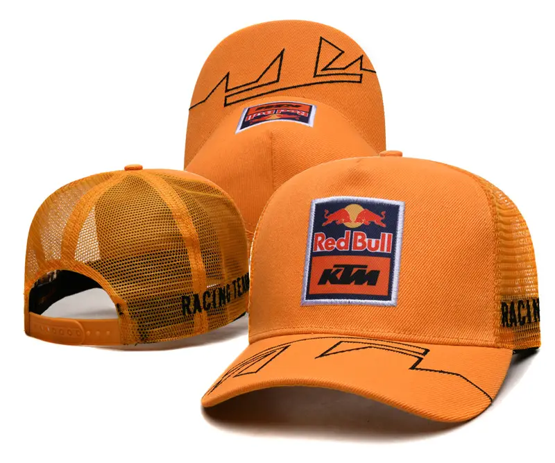 New Cross-Border Racing Cap Red Bull Car F1 Baseball Cap Hip-Hop Skateboard Cap Rock Hip-Hop Back Mesh Peaked Cap