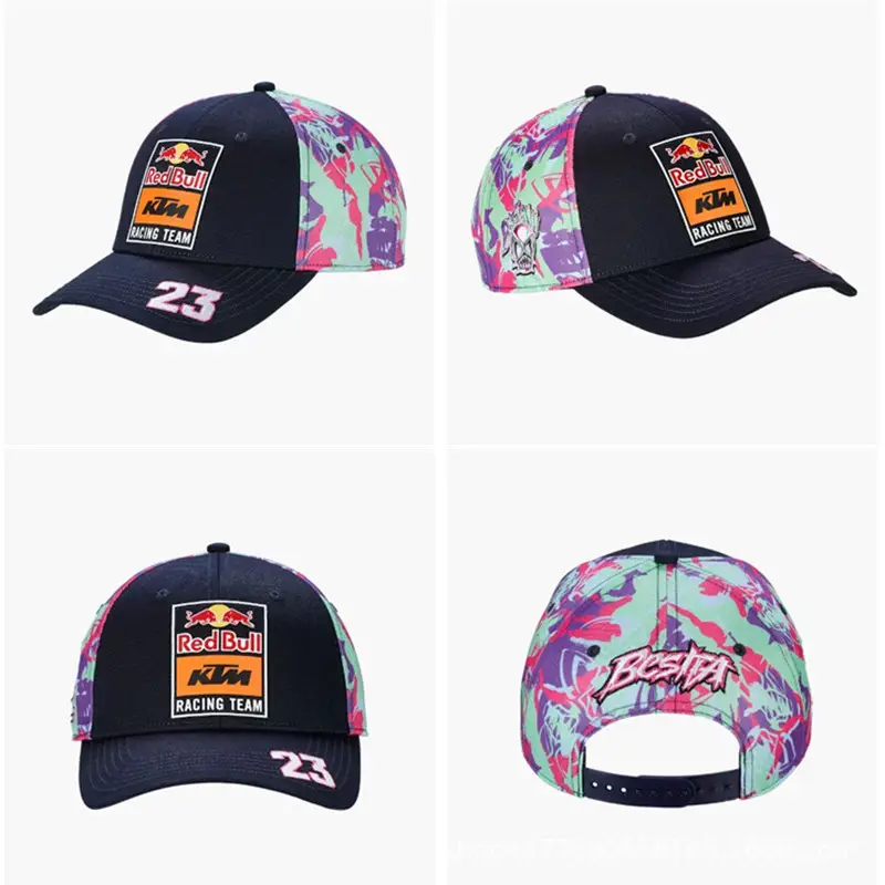 New Cross-Border Racing Cap Red Bull Car F1 Baseball Cap Hip-Hop Skateboard Cap Rock Hip-Hop Back Mesh Peaked Cap