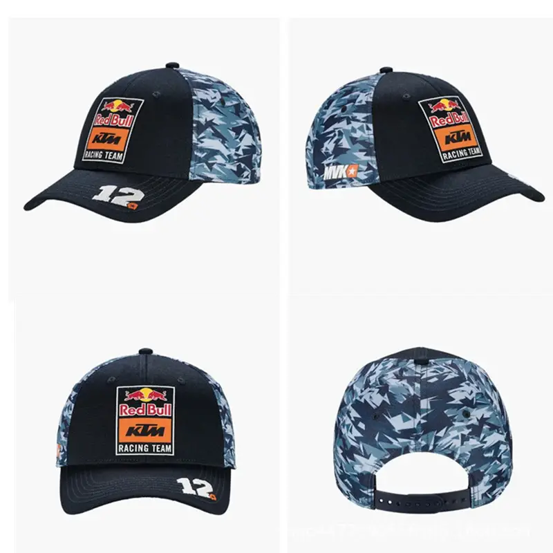 New Cross-Border Racing Cap Red Bull Car F1 Baseball Cap Hip-Hop Skateboard Cap Rock Hip-Hop Back Mesh Peaked Cap
