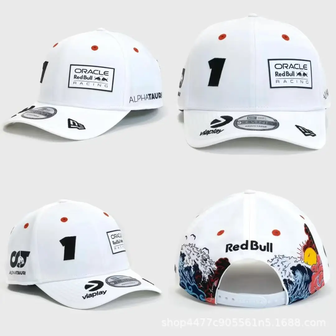New Cross-Border Racing Cap Red Bull Car F1 Baseball Cap Hip-Hop Skateboard Cap Rock Hip-Hop Back Mesh Peaked Cap