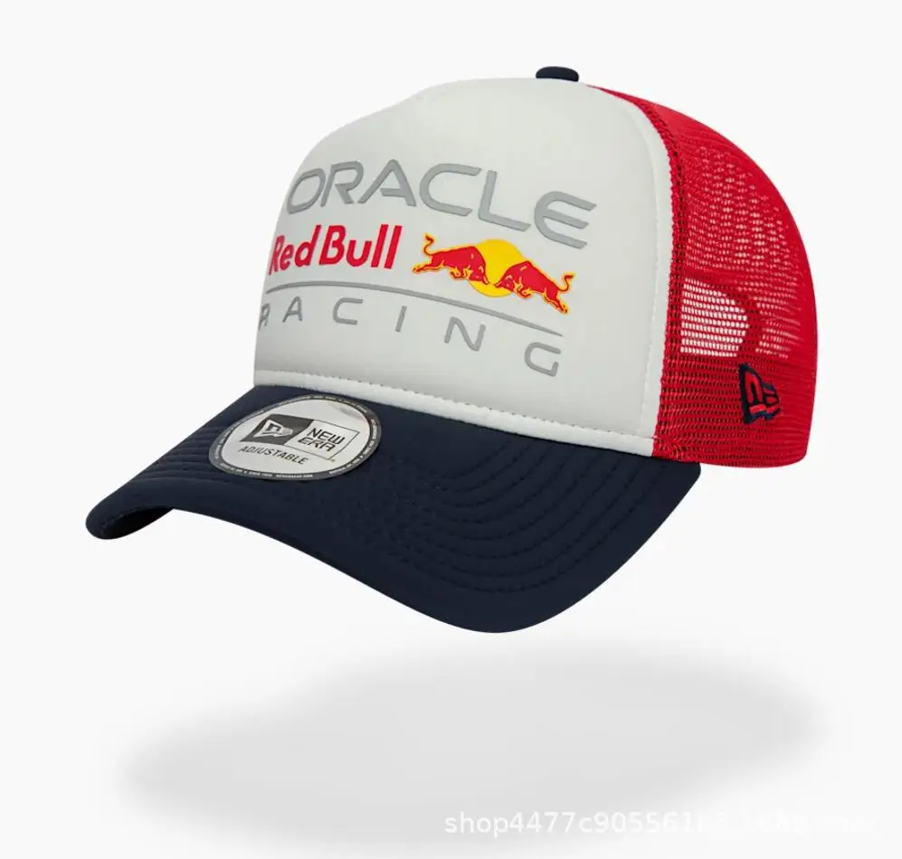 New Cross-Border Racing Cap Red Bull Car F1 Baseball Cap Hip-Hop Skateboard Cap Rock Hip-Hop Back Mesh Peaked Cap