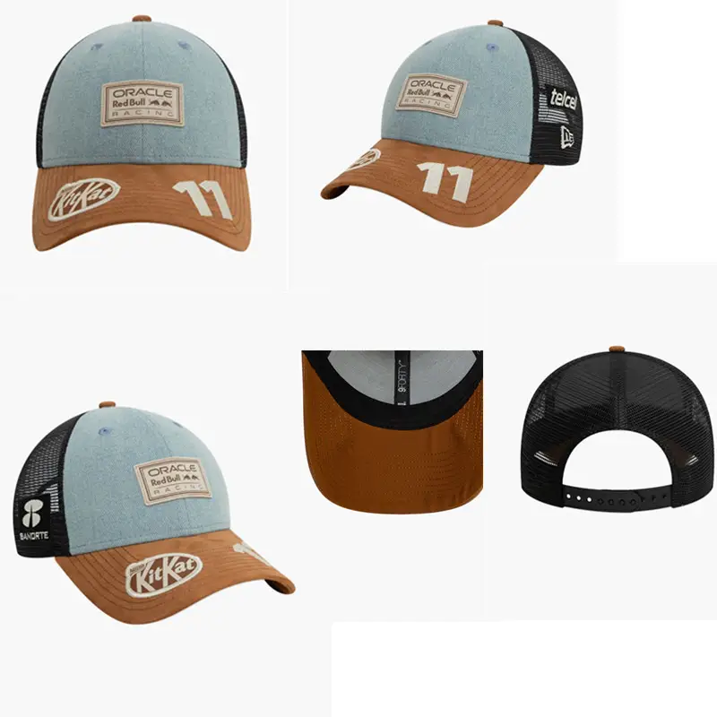 New Cross-Border Racing Cap Red Bull Car F1 Baseball Cap Hip-Hop Skateboard Cap Rock Hip-Hop Back Mesh Peaked Cap
