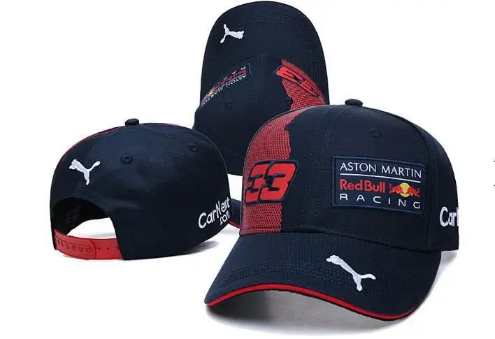 New Cross-Border Racing Cap Red Bull Car F1 Baseball Cap Hip-Hop Skateboard Cap Rock Hip-Hop Back Mesh Peaked Cap