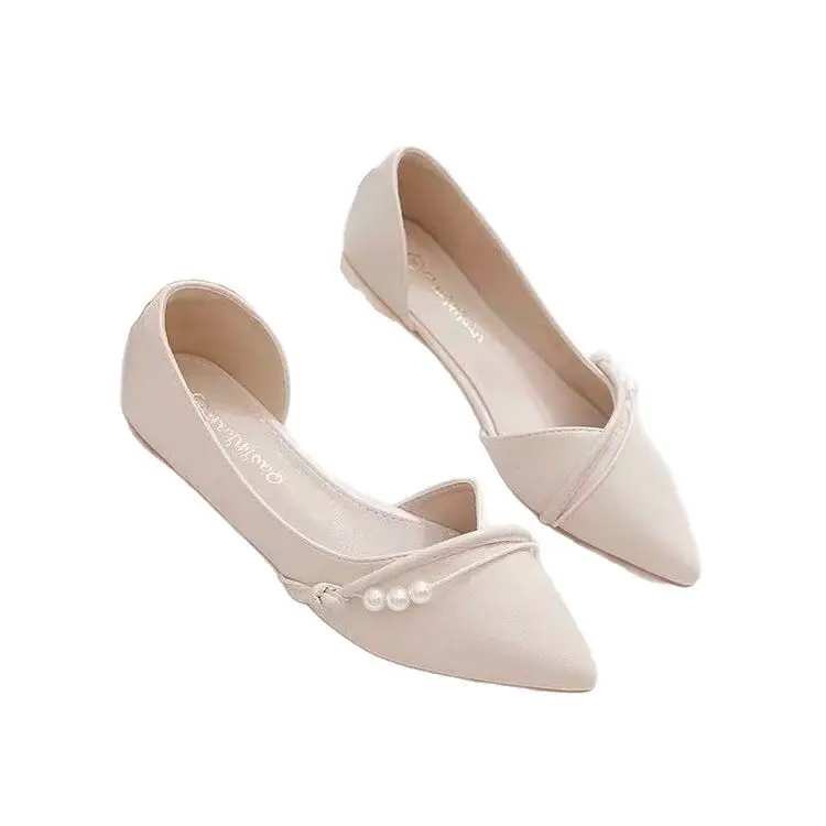 French Side Air Quality Single Shoes Women's 2025 Spring New Pointed Flat Late Wind Fairy Soft Peel Shoes - Image 6