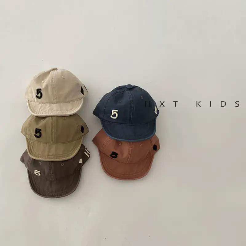 Baby Soft Brim Cap Sunshade Hat with Embroidered Design