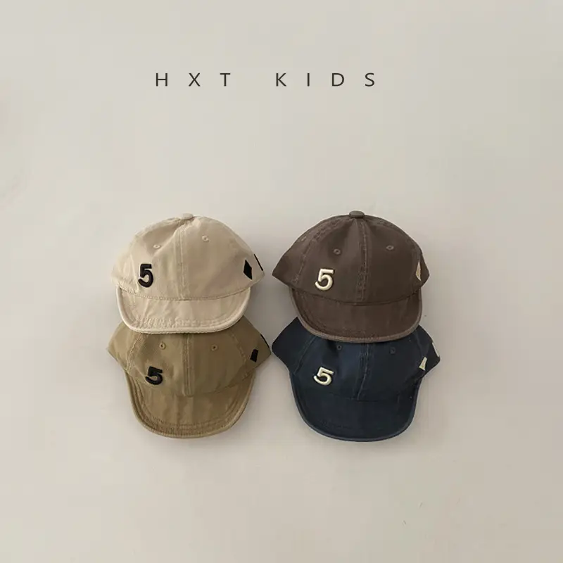 Baby Soft Brim Cap Sunshade Hat with Embroidered Design