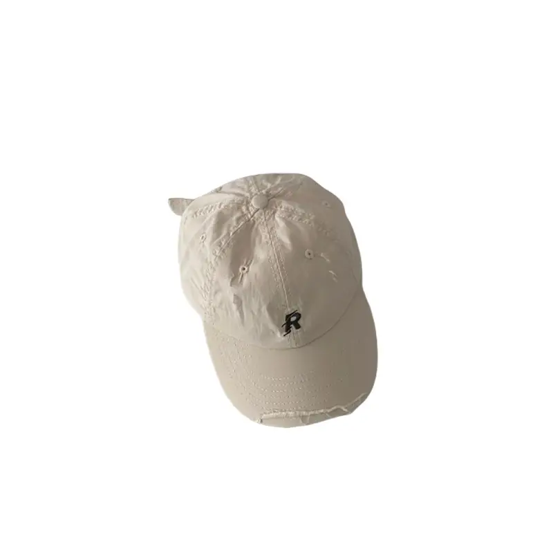 Kids R-Logo Cap Sunshade Hat Black White Brown - Image 12