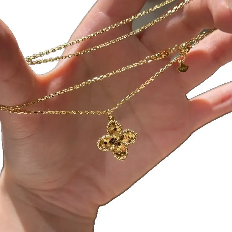Gold Four-leaf Clover Necklace for Women