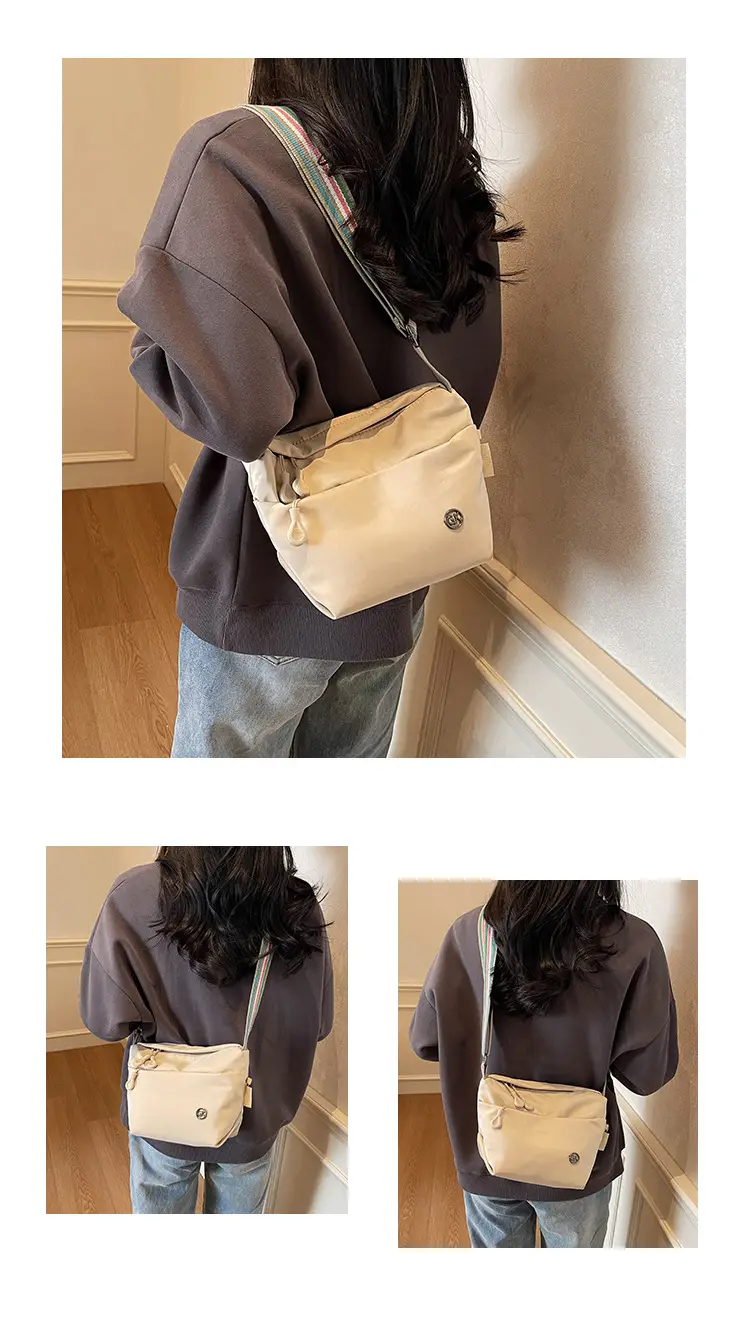 Women's Green Crossbody Bag with Rainbow Strap — feature 11
